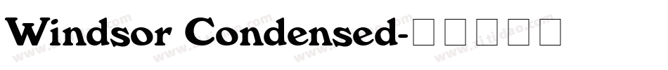 Windsor Condensed字体转换